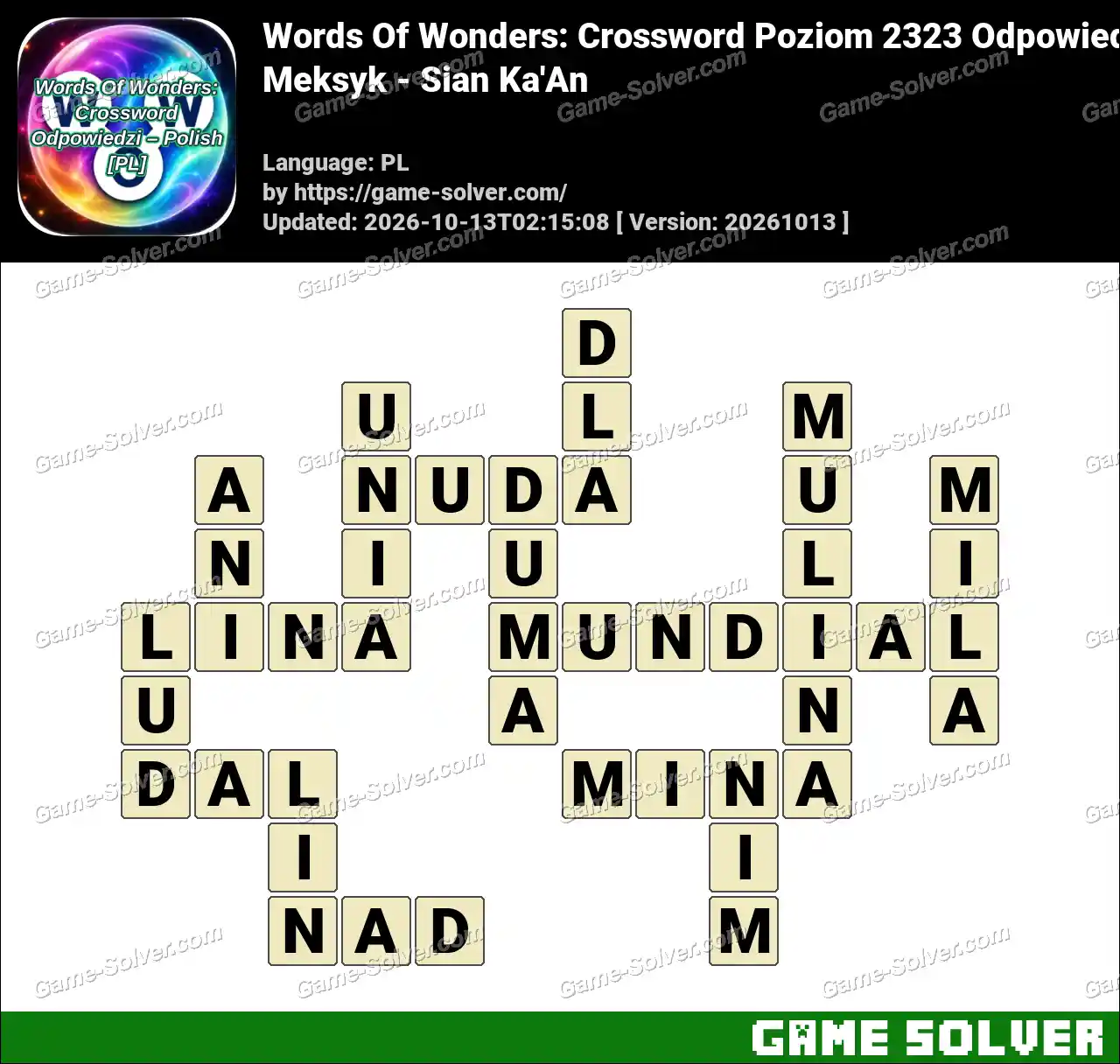 Words Of Wonders: Crossword Poziom 2323 Odpowiedzi – Meksyk – Sian Ka’An